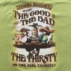 Tommy Bahama Mens Graphic T Shirt Western Parrot Bar XL Tropical Casual Y2K